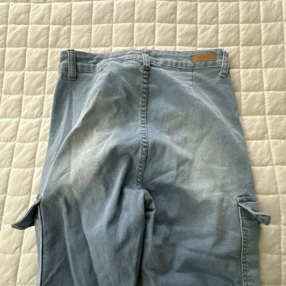 Vince Blue Jeans Womens 7 Cargo Jogger Light Wash Mid Rise Boho Streetwear - Picture 5 of 14